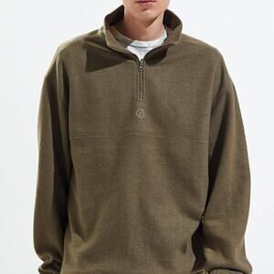 Standard/Cloth (UO) Foundation Fleece Quarter-zip Pullover Green men's Large